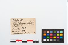 Etikett zu Bronzeschöpfgefäß (NHMW-PRAE-024608)